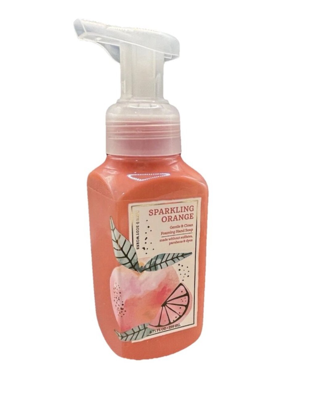Bath & Body Works Sparkling Orange Gentle Foaming Hand Soap 8.75 oz Peach Fruity